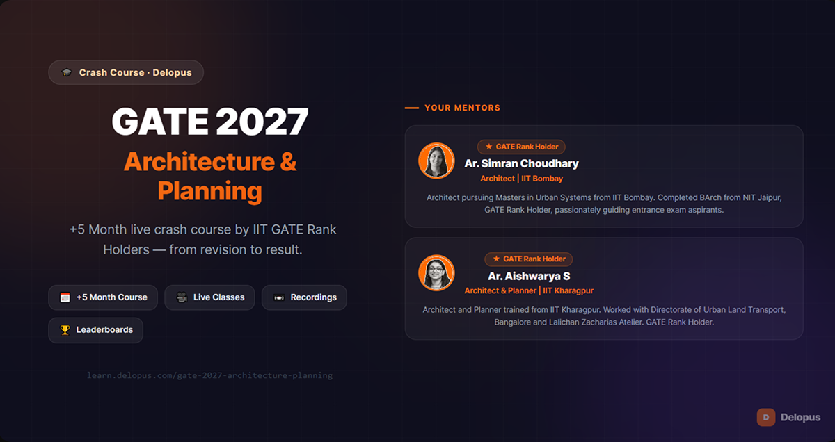 GATE 2027 Architecture & Planning — Demo Session by Delopus